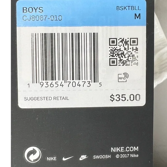 Nike Boys Just Do It Basketball Shorts Black White CJ8087-010 Size Medium NWT - Picture 4 of 7